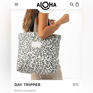 Aloha Collection Day Tripper Tote Bag - Snow Leopard